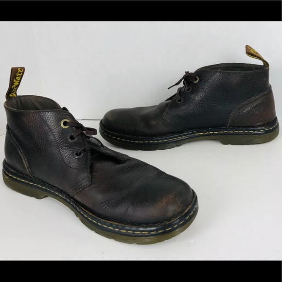 Dr. Martens Mens Industrial Brown AirWair Boots Size 12 Lace Up - Picture 1 of 4